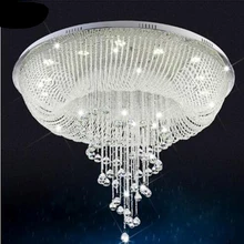 Modern minimalist living room crystal lamp Round stylish led lamp Bedroom dining room lamp Crystal ceiling lamp led lighting led