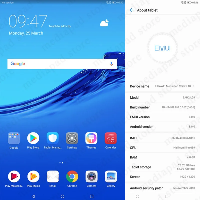 Глобальный Встроенная память Оригинал HUAWEI MediaPad M5 lite 10 1 ''HUAWEI Настольный ПК Android