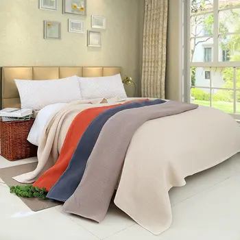 

Cotton Solid Summer Permeable Breathable Air Condition Super Soft Thin Honeycom Towel Blanket Quilt Picnic Travelling Blanket
