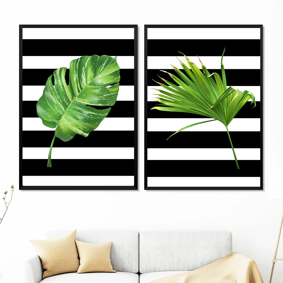 Fresh-Palm-Monstera-Banana-Leaf-Fern-Wall-Art-Canvas-Painting-Nordic-Posters-And-Prints-Wall-Pictures (2)