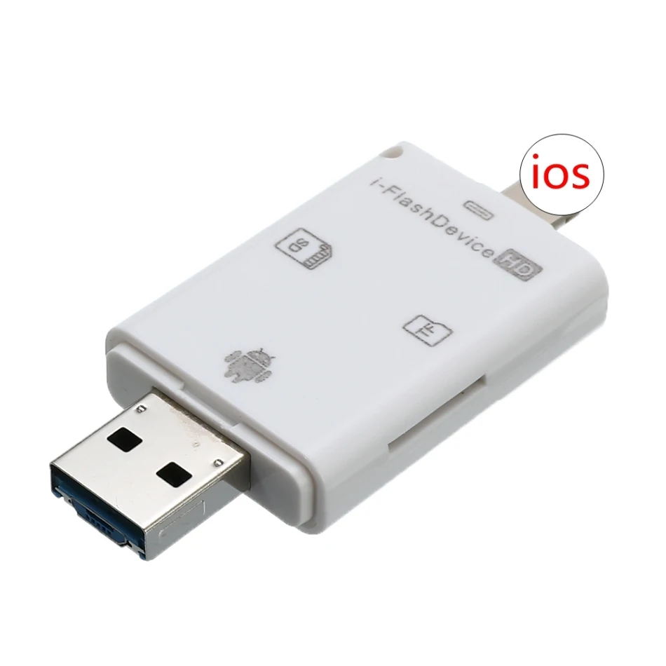

USB i-Flash Drive Micro SD/TF Memory Card Reader Adapter For iPhone / iPad / Android