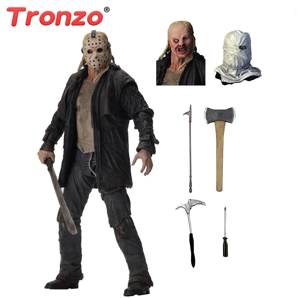 

Tronzo NECA Friday The 13th 2009 Jason Voorhees Movable Action Figure PVC Model Toy Movie Horror Figurine Gifts For Halloween