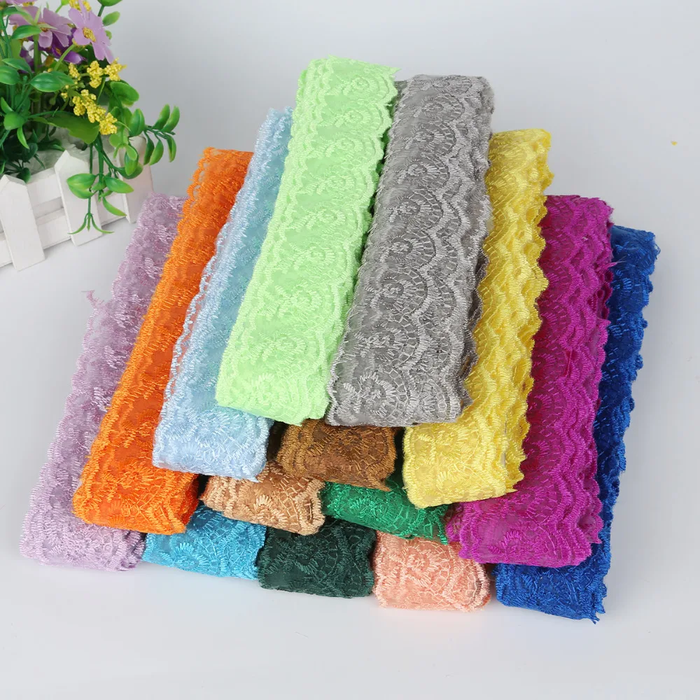 

2018 Hot selling Embroidery Lace Ribbon Trim Fabric DIY Choker Bracelet Sew Clothes Dress Wedding Party Decora Accessories 40mm