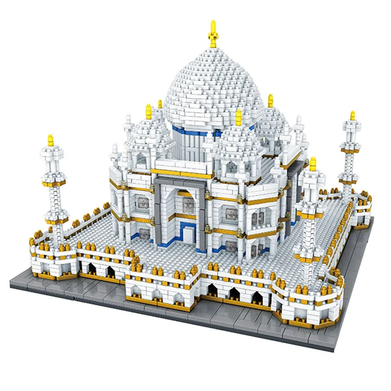 

3950pcs DIY World Famous Architecture India Taj Mahal Palace 3D Model Diamond Mini Building Nano Blocks Toy for Children Gifts