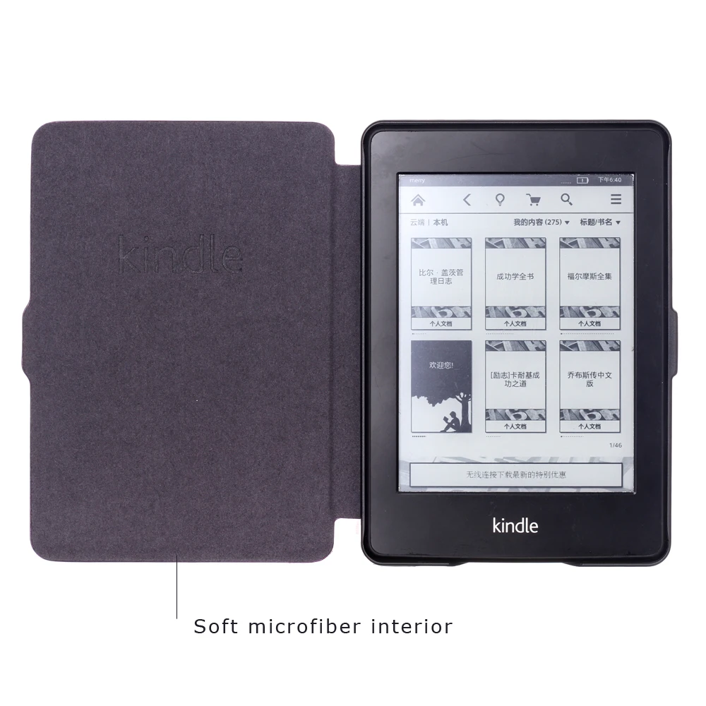 Чехол для funda Kindle Paperwhite 1, 2, 3, 6 дюймов, супертонкий чехол с функцией автоматического пробуждения/сна, смарт-чехол из искусственной кожи для Kindle Paperwhite 3 capa para