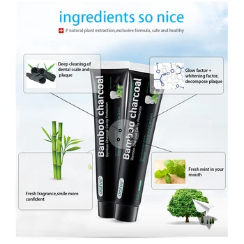 

1 Piece Bamboo Toothpaste Adult Activated Carbon Oral Care Charcoal Tooth Paste Full Effect Tooth Whitening Toothpaste