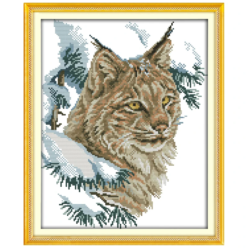 

The Wildcat Counted Cross Stitch 11CT 14CT Cross Stitch animals Cross Stitch Kit Embroidery for Home Decor Needlework