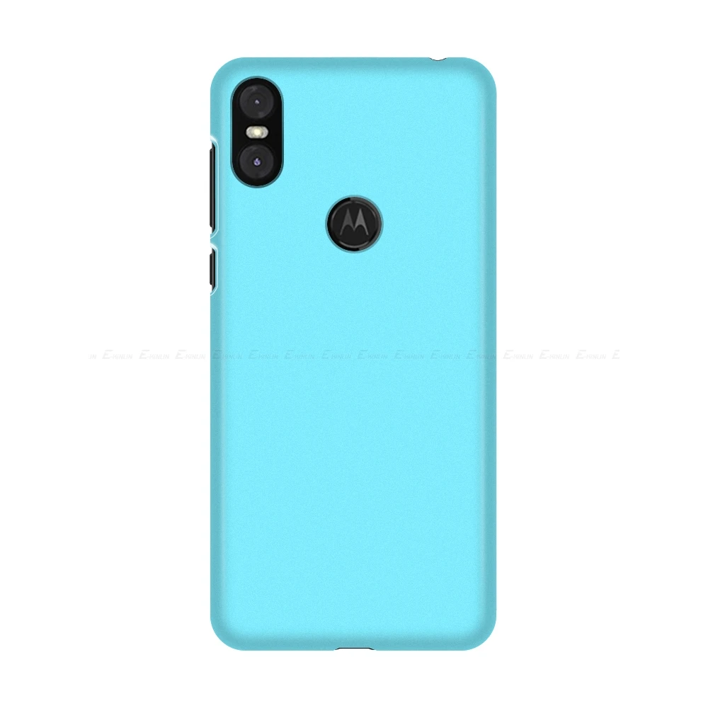 Ультратонкий матовый жесткий пластиковый чехол для телефона Motorola Moto One vision power P50 P30 Play note матовая задняя крышка - Цвет: Небесно-голубой