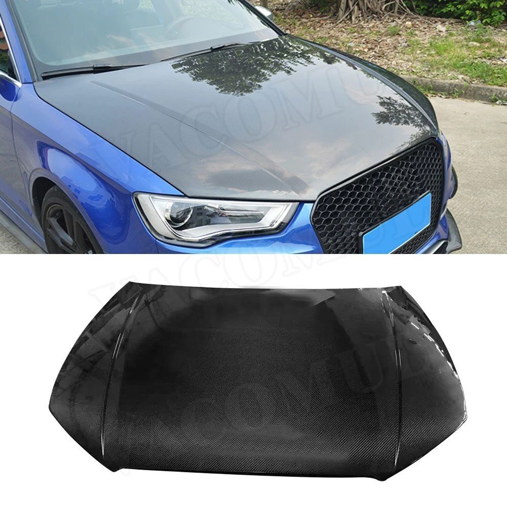 Carbon Fiber Front Engine Hood Vent Cover For Audi A3 S3 2013 2014 2015 2016 2017 2018 Car
