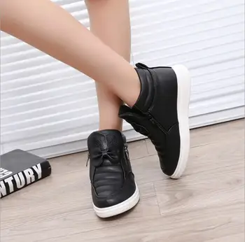 

2019 autumn and winter bow girls student shoes high top sports shoes bow children's casual white shoes kids sneakers Size 27-37