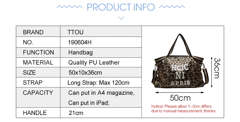 TTOU, большой карман, женская сумка, модная, блестящая, с блестками, тоут, сумки на плечо для женщин, с буквенным принтом, высокая емкость, сумки через плечо