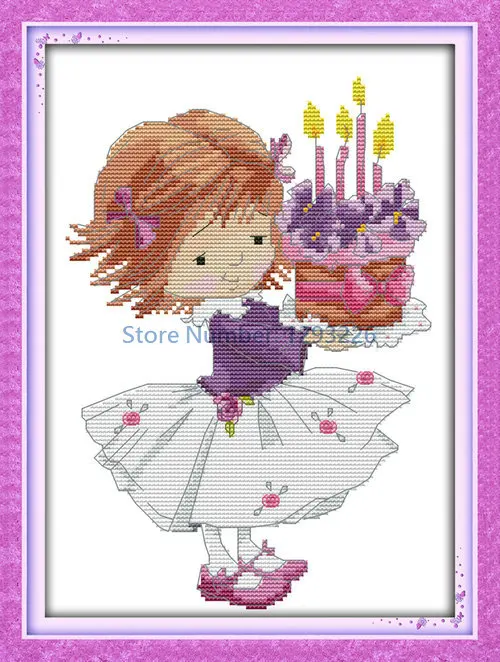 21 32cm The Butterfly Fairy Joy Sunday Cross Stitch Kit 14ct Stamped Embroidery Kits Precise Printed Needlework 3 Needlework Arts Crafts Sewing Fcteutonia05 De