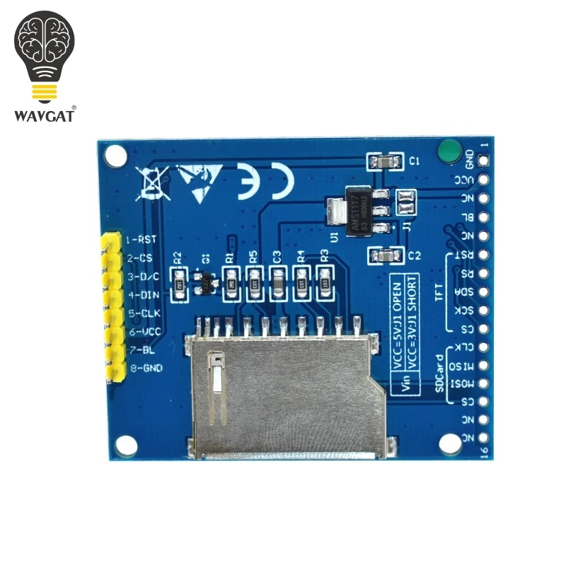 WAVGAT 1,8 дюймов серийный SPI TFT ЖК-модуль дисплей с адаптером PCB IC 128x160 точечная матрица 3,3 V 5V IO Inerface Cmmpatible lcd 1602