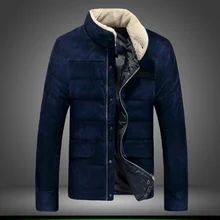 2016 men winter fashion brand thickening cotton padded clothes coat to keep warm business casual slim