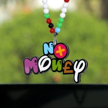 Автомобильная подвеска, цветная, без денег, значок из бисера, акриловая Мода, хип-хоп, авто интерьер, зеркало заднего вида, JDM, висячие украшения, аксессуары