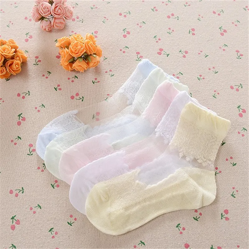 Kanten sokjes/Детские гольфы, носок с отверстием, детские носки, chaussettes enfants, носки с оборками, kniekousen, CLL-111 для девочек, 10 пар/лот