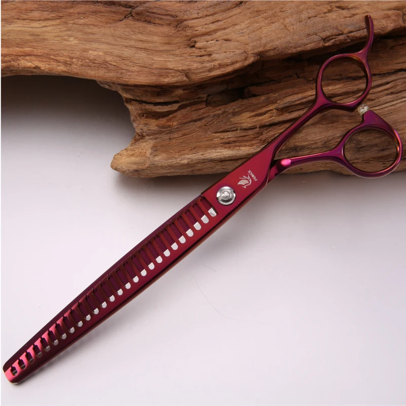 Fenice Professional JP440c 8 inch titanium coated Pet dog Grooming chunker thinning shears Scissors dog grooming scissors dog grooming scissors kit