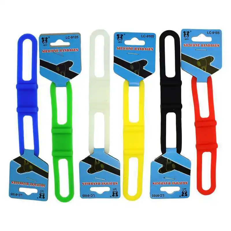 Top Handlebar Silicone Strap Bike Front Light Holder Phone Fixing Elastic Tie Rope Cycle Bicicleta Torch Flashlight Bandages ACHD001 2 Top Handlebar Silicone Strap Bike Front Light Holder Phone Fixing Elastic Tie Rope Cycle Bicicleta Torch Flashlight Bandages ACHD001 2
