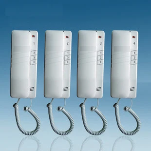 

New arrival top quality home security intercom system 4-way wired interphone,built-in anti-side tone circuit calls clear