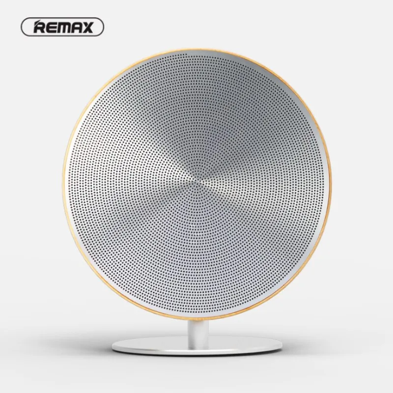 REMAX Bluetooth 4.2 Speaker Surround Sound Effect Audio Port NFC Aluminum Alloy Desktop Speaker Hands-free Calls Loudspeaker