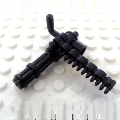 

1pcs Gatlin machine gun Army Weapons gun Brinquedos Playmobil City Police Military Mini Figures Building Block Brick Original