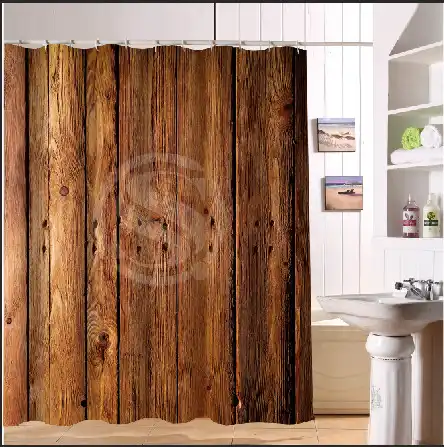 Bbe Vintage Rustic Old Barn Wood Custom Shower Curtain 66 X72