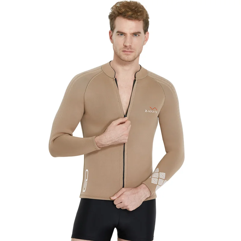 Dive & Sail Mens Wetsuits Jacket 3mm Neoprene Long Sleeve Wetsuit Top