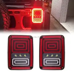 Пара красный, Белый автомобиля Змея СВЕТОДИОДНЫЕ Бег тормозной обратного резервного сзади хвост свет для Jeep Wrangler JK 2007-2016