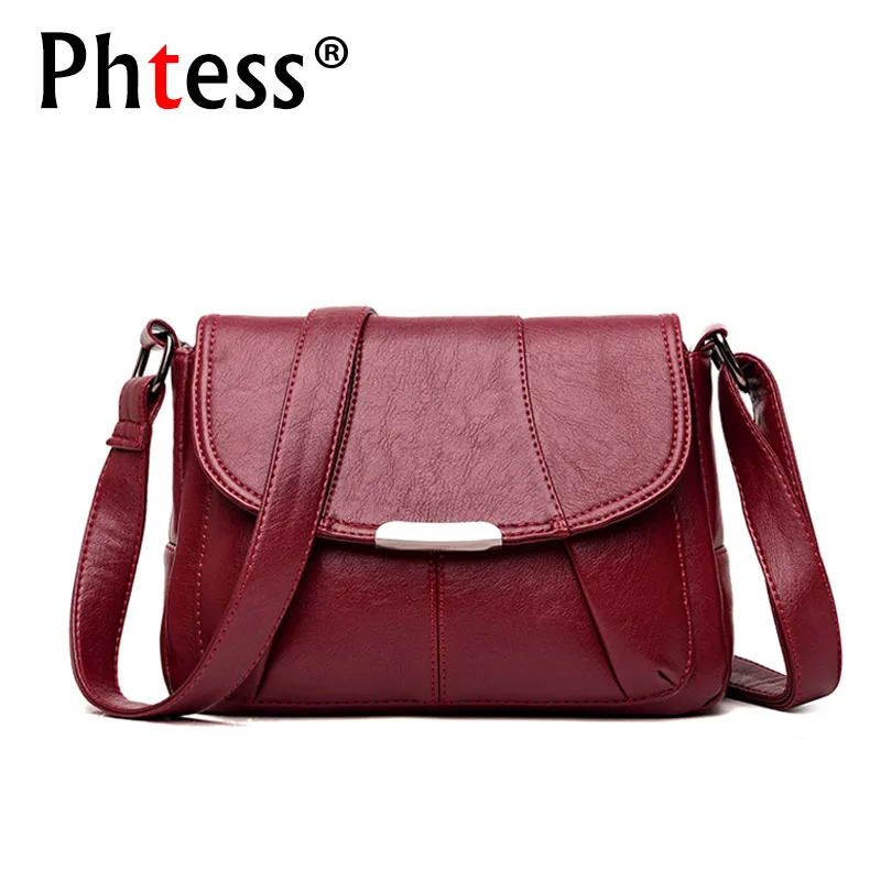 

2019 Women Messenger Bags Small Leather Shoulder Bag Female Sac a Main Vintage Flap Ladies Bag Crossbody Bags For Women Bolsas