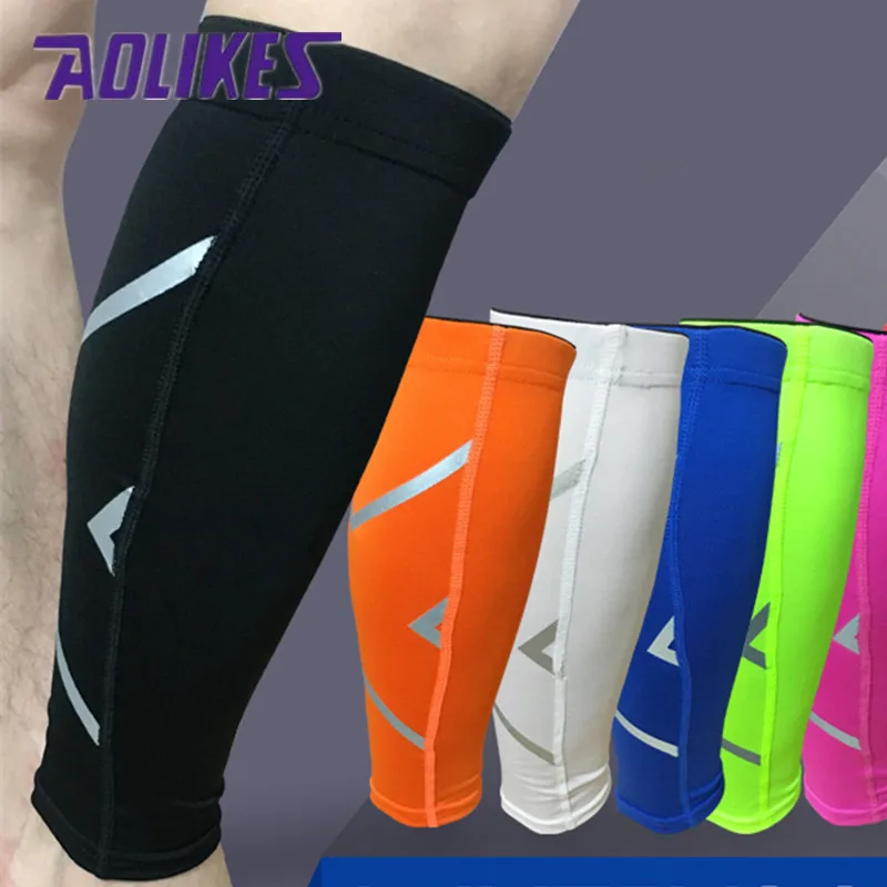 

2PCS Legwarmers Shin Basketball Football New Guards Soccer Protective Calf Sleeves Cycling Fitness Calcetines Compresion Running