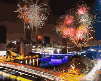 

Frameless diy paintings by numbers paint by number for home decor oil picture painting 5065cm morning