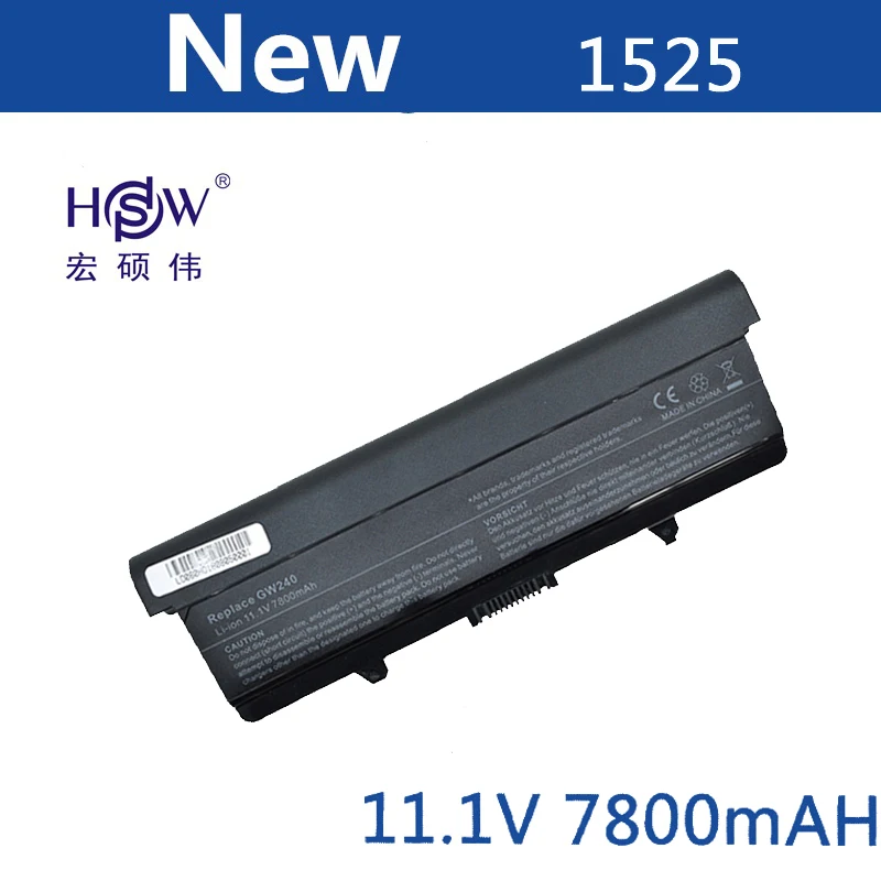 HSW 9 ячеек 7800 мАч аккумулятор для ноутбука Dell GW240 297 M911G RN873 RU586 XR693 Inspiron 1525 1526 1545x284g