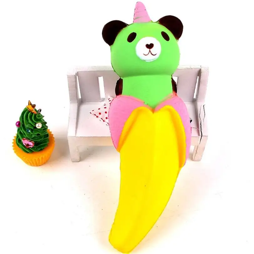 Squishy с рисунком бананов медведь ароматические крем замедлить рост kawaii Squeeze декомпрессии интересные игрушки
