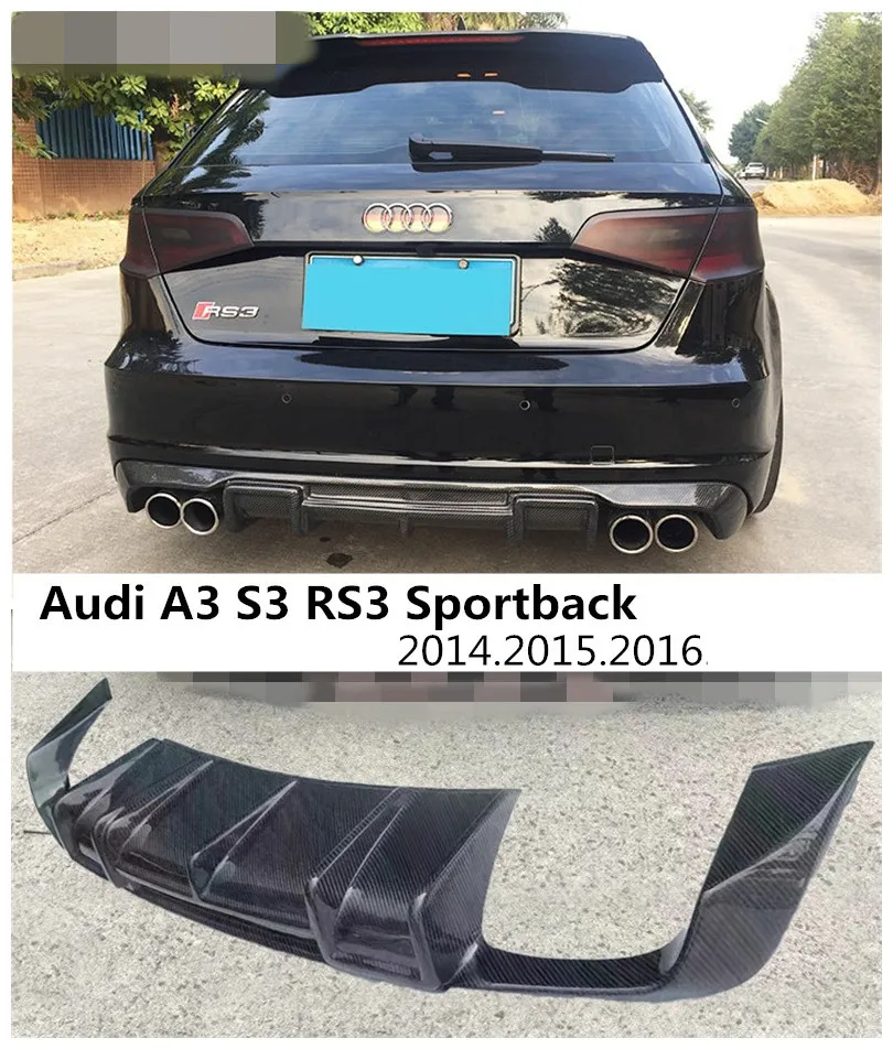 Задний спойлер из углеродного волокна для Audi A3 S3 RS3 Sportback 2014 2015 2016 автомобильный