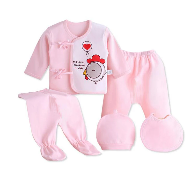 Высокое качество Комплекты для новорожденных (5 шт./компл.) мягкие новорожденных комплект одежды 100% хлопок детская мода мальчик и костюм для
