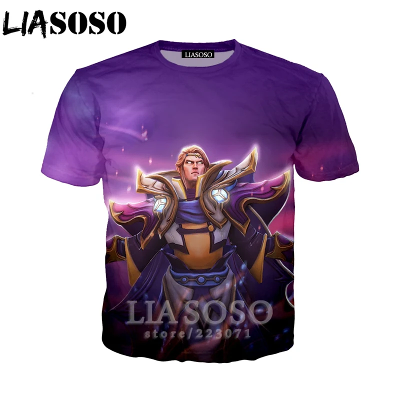  LIASOSO New Fashion Sweatshirt 3D Print Men Women Video Game Dota 2 T-Shirt Casual Unisex Short Sle