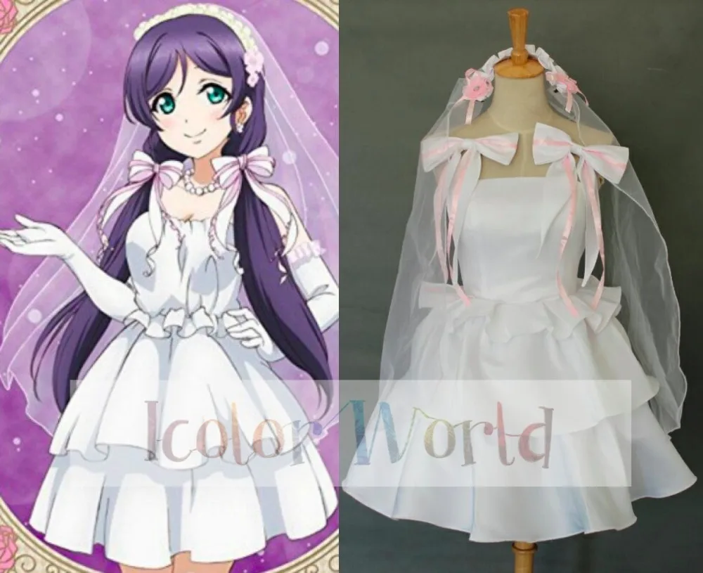 

Gorgeous Love Live! Nozomi Tojo Bridesmaid Dress Cosplay Costume