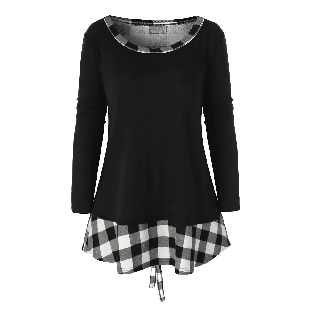 

Fashion Womens Tops and Blouses Casual Long Sleeve Plus Size Plaid Shirts Tops Blouse roupas vetement femme Blusas