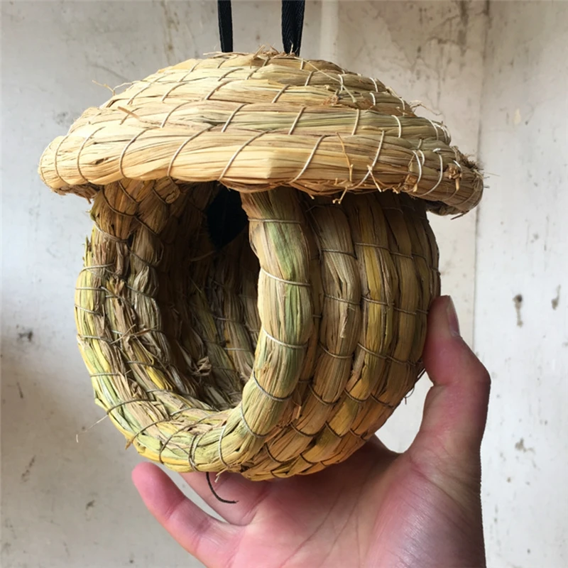

13cm /18cm Straw Bird Pirrot Nest for Small Birds with Hanging Rope
