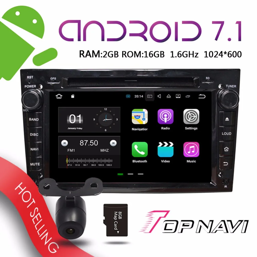 TOPNAVI 7 Android 7 1 Vehicle PC for Opel Vectra Antara Zafira Corsa Meriva Astra Car