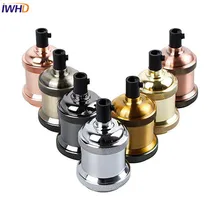 IWHD E27 Ретро Винтаж Edison E27 лампа держатель Ретро гнездо винтовой цоколь лампы для подвесной светильник промышленная фурнитура