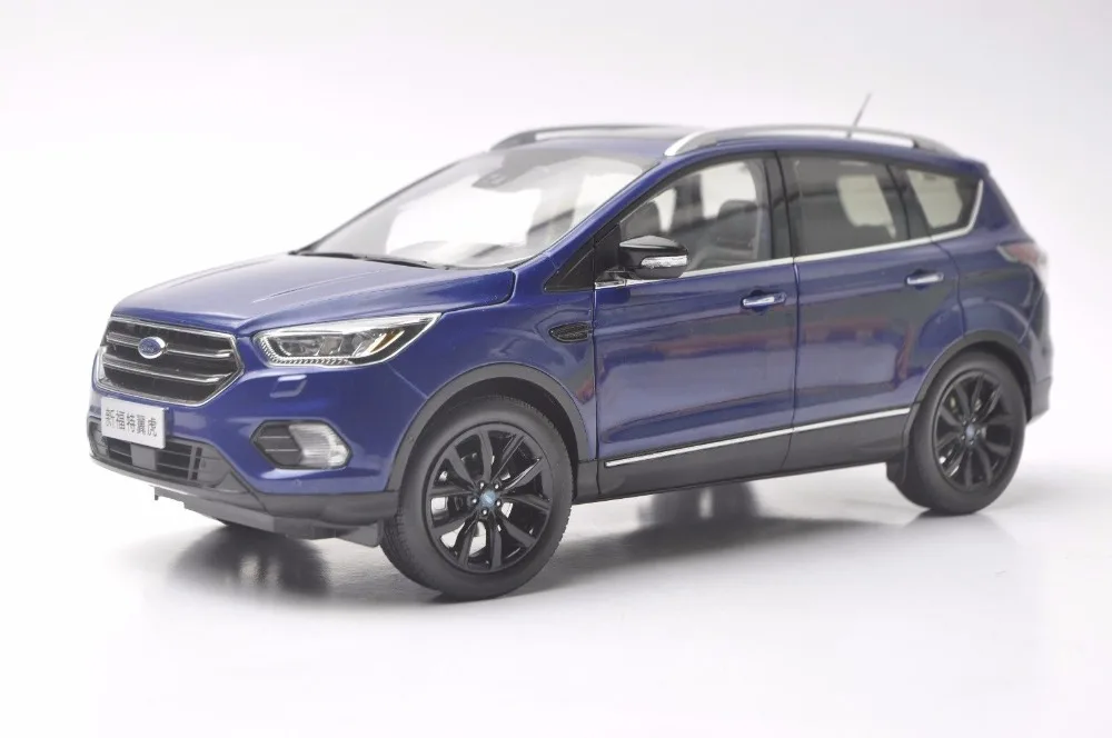 1:18 литая модель для Ford Kuga Escape Sport Edition 2018 синий внедорожник из сплава игрушечный