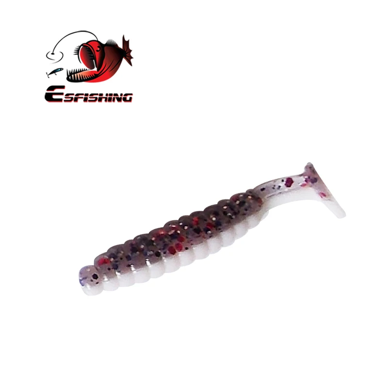 ESFISHING мягкие приманки Shad Crappie 10 шт. 45 мм 1,1 г Grub Shad Pesca Leurre силиконовые приманки снасти для подледной рыбалки - Цвет: Off White