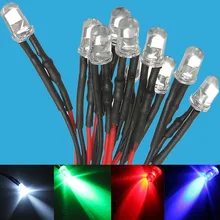 15 шт. белый синий красный зеленый желтый 12 В Предварительно смонтированные светодиоды лампы светильник 5 мм Предварительно проводной светодиодный Диод DC12V F5 излучающие диоды