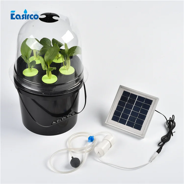 Солнечный воздушный насос клон ведро для гидропоники системы|bucket|bucket hydroponics system |