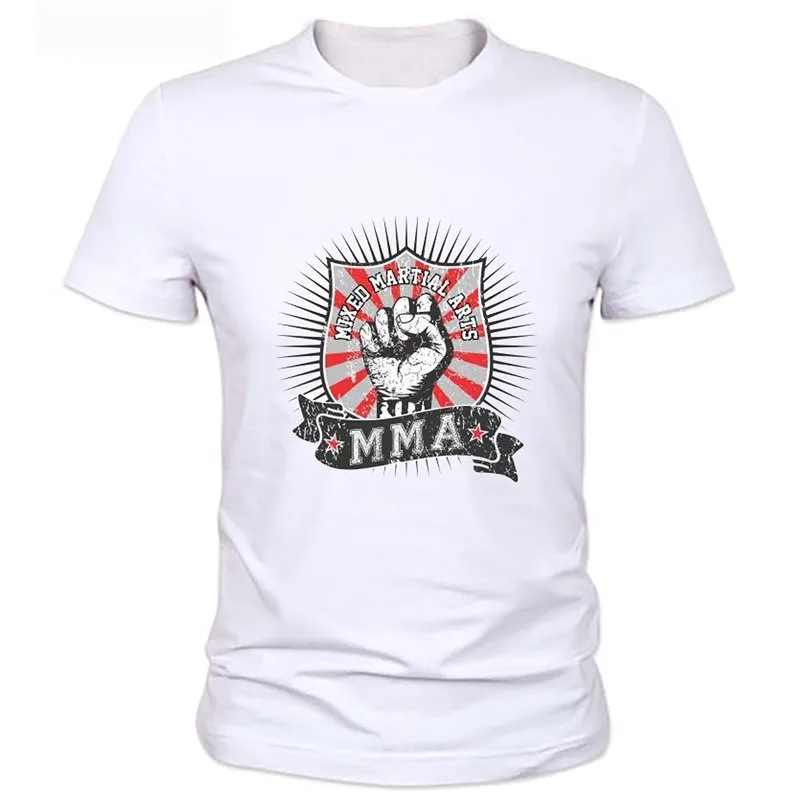 

Mens Top Tees coton col rond T-shirts Combat MMA custom t-shirts Mode croix Fit MMA T Shirt musculation Hulk T-shirts