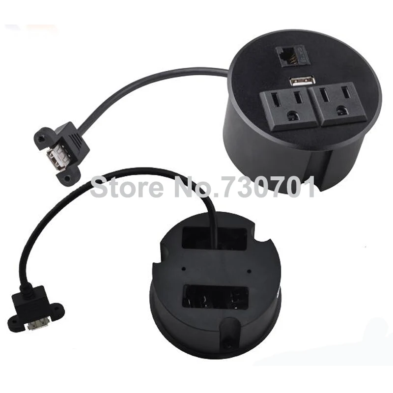 2019 Office Usa Universal Power Rj45 Rj11 Usb Desk Grommet Plug