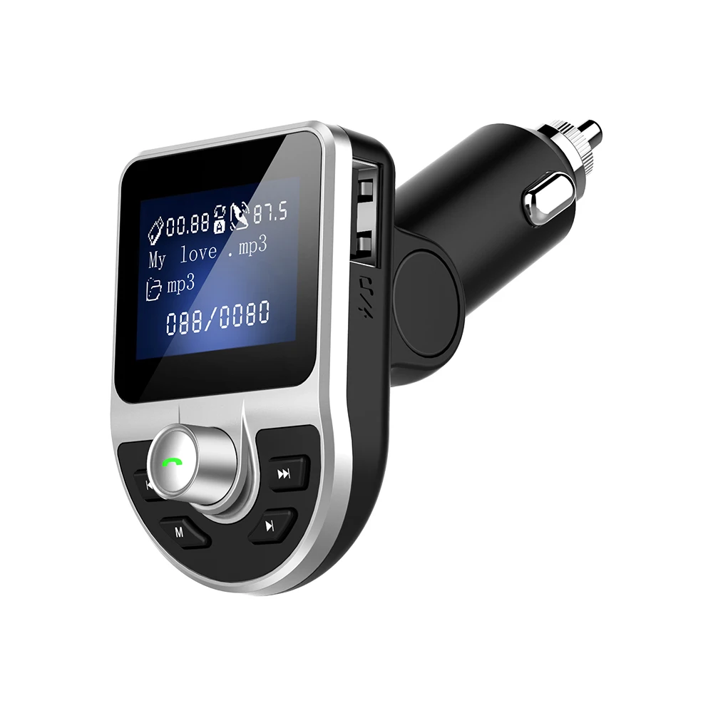 LCAV BT39 Bluetooth MP3 Player FM Transmitter Car Charger Dual USB Battery Voltage Monitor Cell Pho