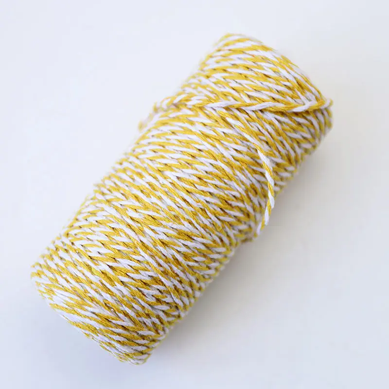 100 метров 1,5 мм двухцветный хлопковый шнур пряжа ручной работы домашнее украшение ручной работы для пошива швейных изделий хлопчатобумажная веревка