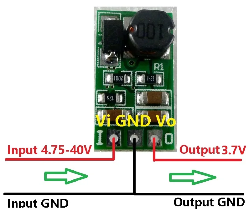 DD4012SB_3V7 DC 5 V 24 V to 3,7 V DC преобразователь понижающий стабилизатор напряжения модуль для 18650 литий-ионный перезаряжаемый Battei